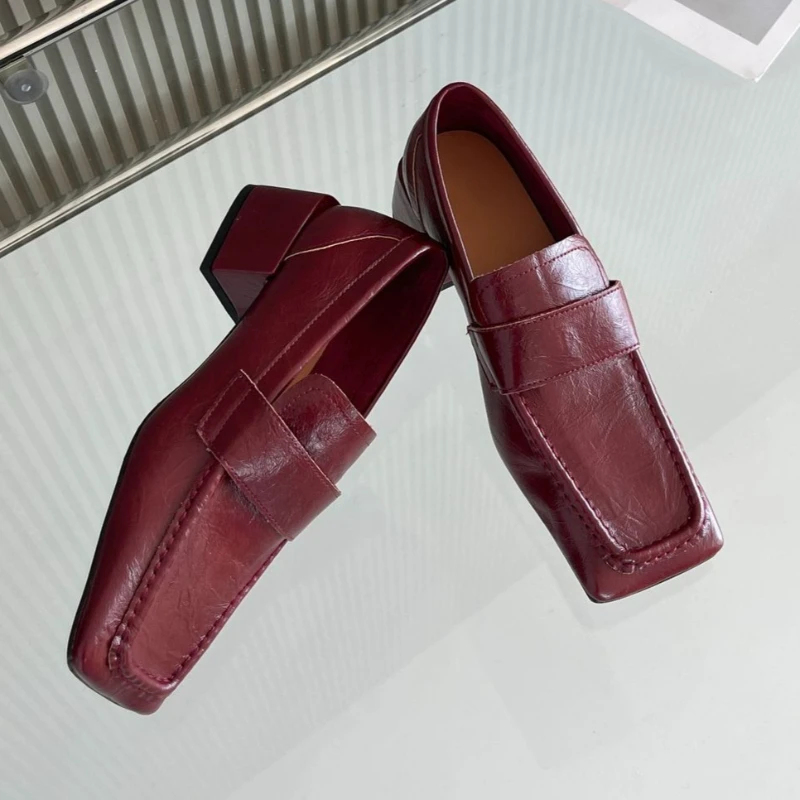Leatherwork Designs - Damskie buty na obcasie typu chunky