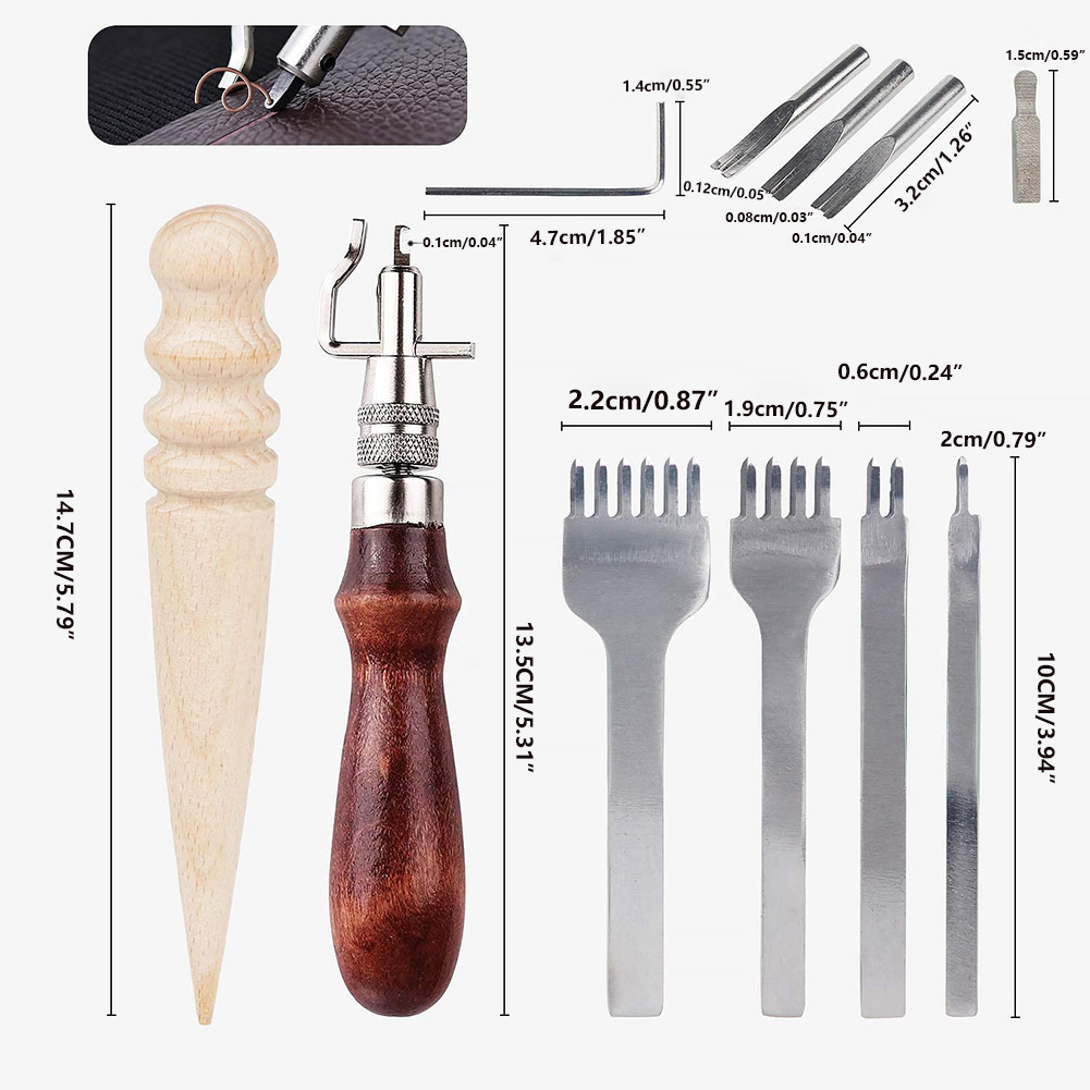 7 w 1 Regulowany Nóż do Skóry  – Groover Stitching Tool recenzja i cena